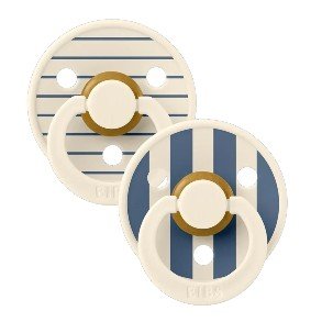 BIBS Ivory Steel Blue 2 Pack Size 1 Sut