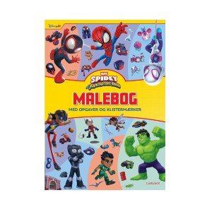 CARLSEN Spidey Malebog Med Opgaver Og Klisterm�rker