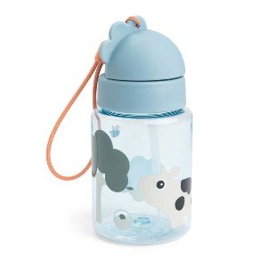 DONE BY DEER Blue Tiny Farm Straw Bottle