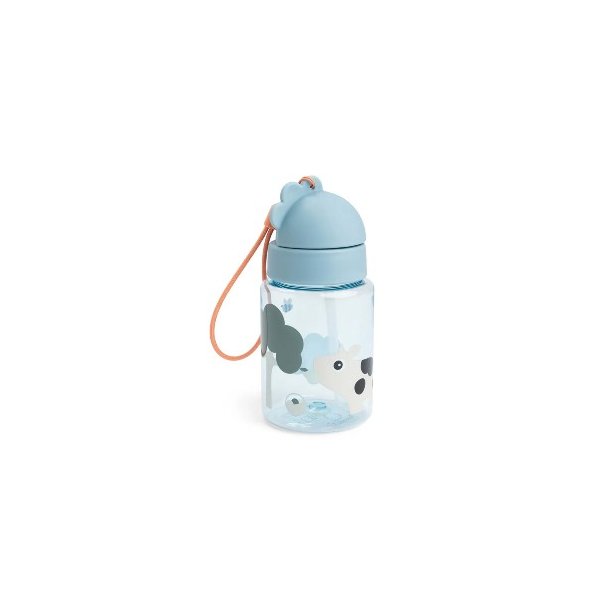 DONE BY DEER Blue Tiny Farm Straw Bottle