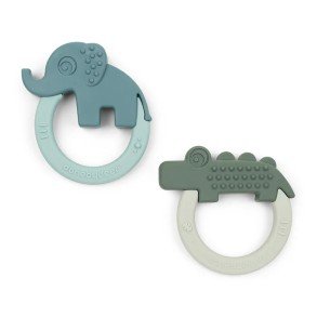 DONE BY DEER Green Blue 2 Pack Teether