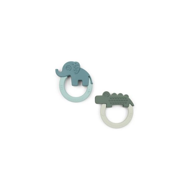 DONE BY DEER Green Blue 2 Pack Teether