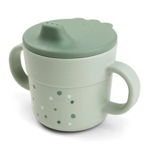 DONE BY DEER Green Happy Dots Spout Cup