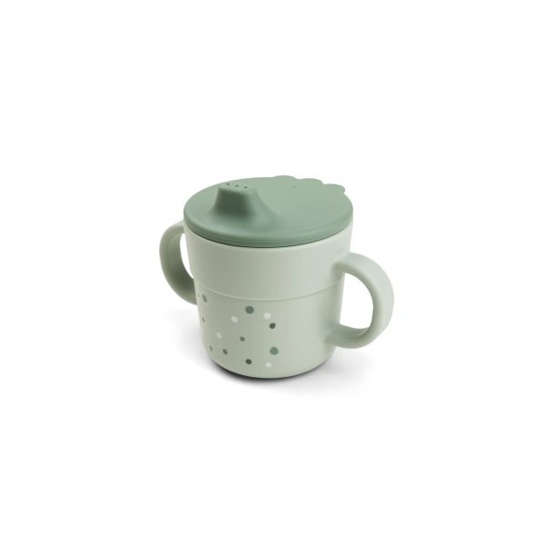 DONE BY DEER Green Happy Dots Spout Cup