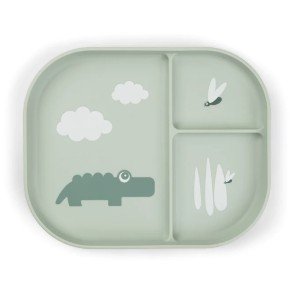 DONE BY DEER Green Happy Froodie Plate