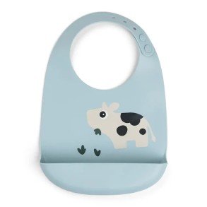 DONE DY DEER Blue Silicone Bib