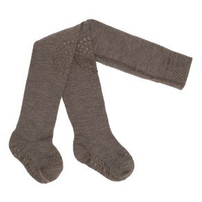 GOBABYGO Brown Uld Non Slip Strmpebukser