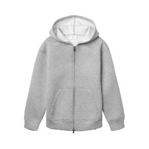 GRUNT Grey Melange Scuba Zip Hoodie