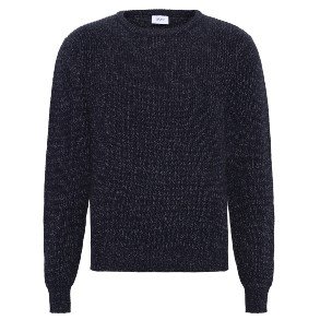 GRUNT Navy Melange Tore Strik Bluse