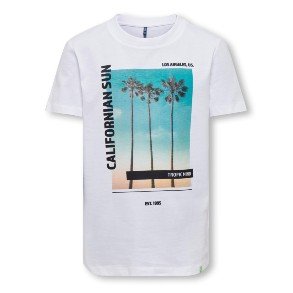 ONLY AND SONS JUNIOR Bright White California Paul T Shirt
