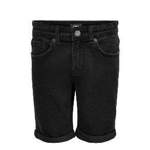 ONLY AND SONS JUNIOR Washed Black Shorts