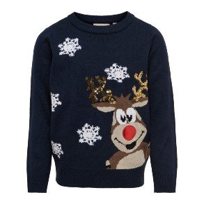 KIDS ONLY Night Sky Xmas Reindeer Strik Bluse
