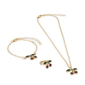 KONGES SLJD Gold Cherry Jewery Set