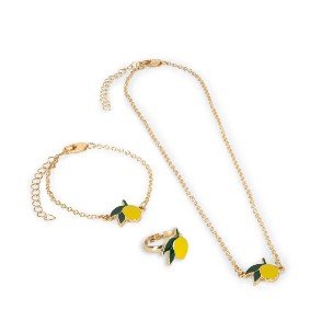 KONGES SLJD Gold Lemon Jewerly Set