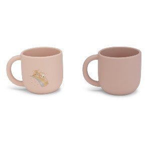 KONGES SLJD Rainbow Kitty 2 Pack Silicone Cup Set