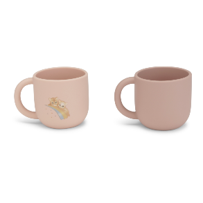 KONGES SLJD Rainbow Kitty 2 Pack Silicone Cup