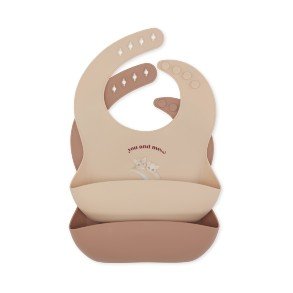 KONGES SLJD Rainbow Kitty 2 Pak Silicone Bib