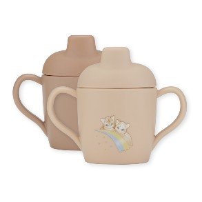 KONGES SLJD Rainbow Kitty 2 Pak Sippy Cup