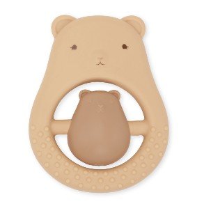 KONGES SL�JD Rose Sand Teddy Teeth Soother Sibling