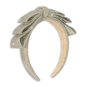 KONGES SLJD Silver Glitter Bow Hairbrace