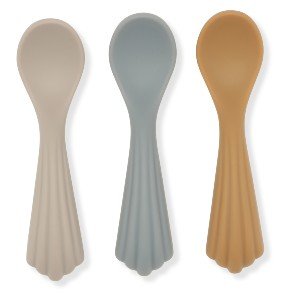 KONGES SLJD Warm Grey 3 Pak Shell Baby Spoon