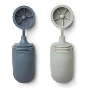 LIEWOOD Whale Blue Silicone Smoothie Bottle