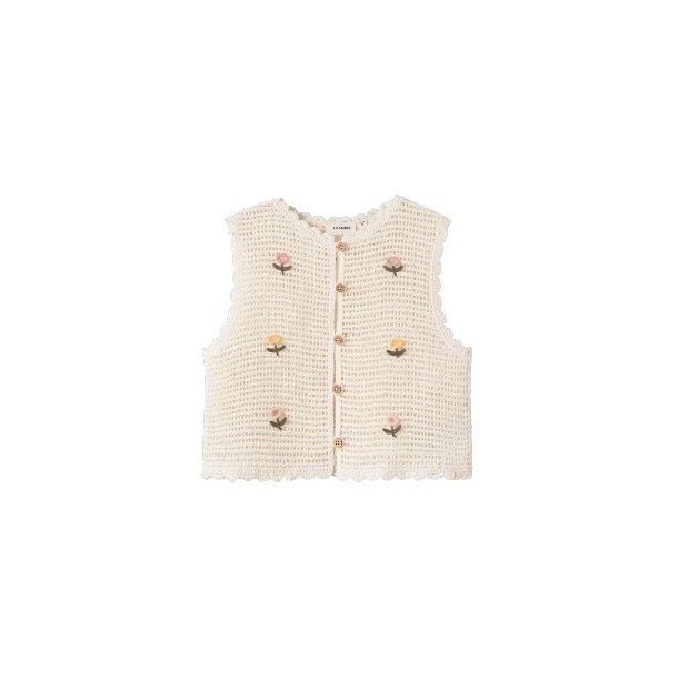 LIL' ATELIER Coconut Milk Flora Strik Vest