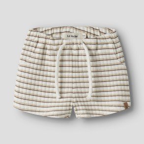 LIL' ATELIER Coconut Milk Mocha Haldur Shorts