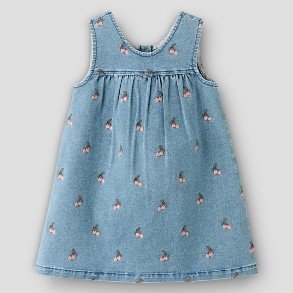 LIL' ATELIER Medium Blue Cherry Deva  Kjole