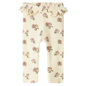 LIL' ATELIER Turtledove Peony Baby Leggings