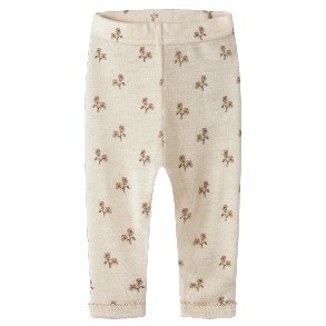 LIL' ATELIER Turtledove Flower Nalu Wool Leggings