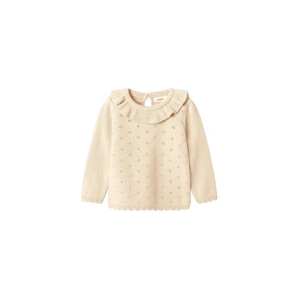 LIL' ATELIER Turtledove Laguna Strik Bluse