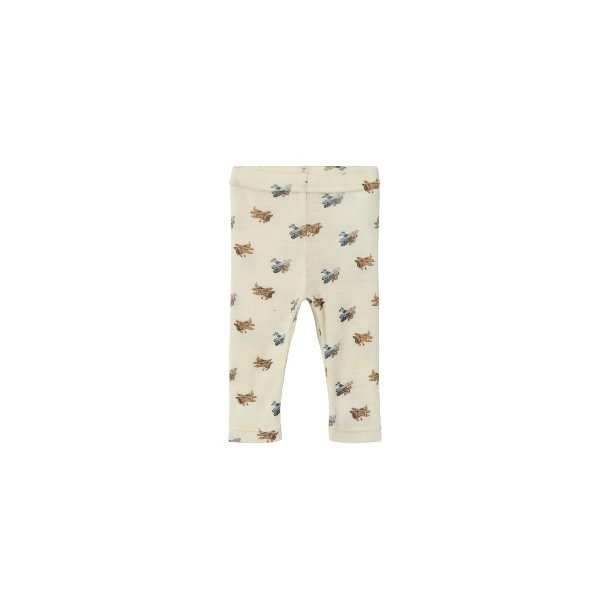 LIL' ATELIER Turtledove Melange Plane Nalu Wool Leggings