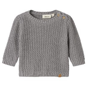 LIL' ATELIER Ultimate Grey Anto Strik Bluse