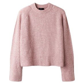 LMTD Bleached Mauve Leave Strik Bluse