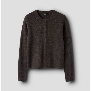 LMTD Chololate Brown Leave Cardigan