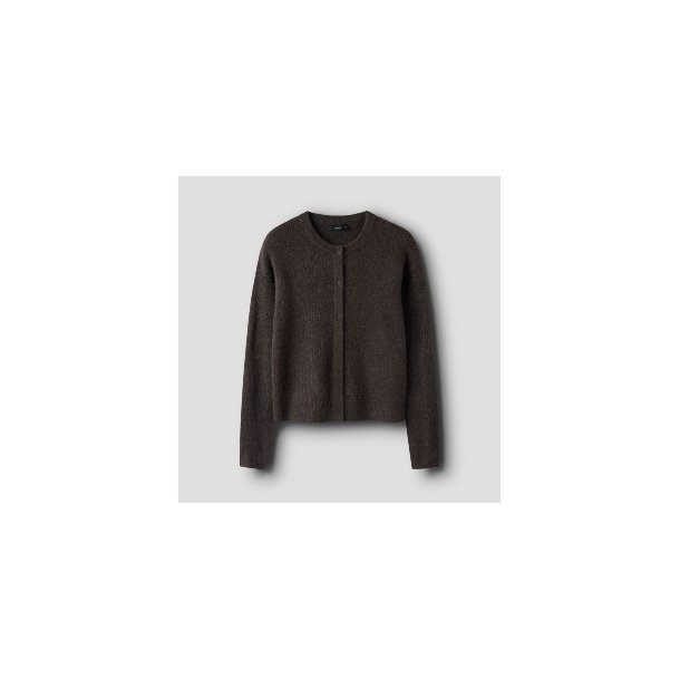 LMTD Chololate Brown Leave Cardigan