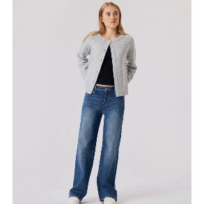 LMTD Dark Blue Denim Wide Pants