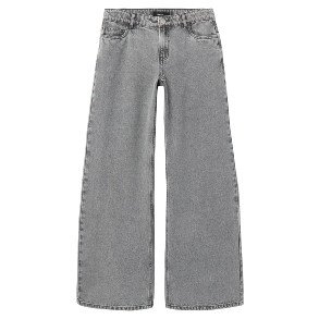 LMTD Light Grey Denim Izza Wide Jeans