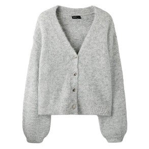 LMTD Light Grey Melange Bullo Strik Cardigan
