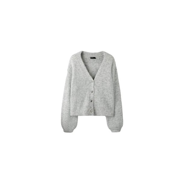 LMTD Light Grey Melange Bullo Strik Cardigan