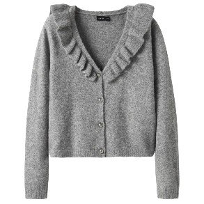 LMTD Light Grey Melange Reave Strik Cardigan