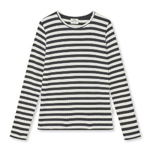 MADS N�RGAARD Black Vanilla Stripe Bluse
