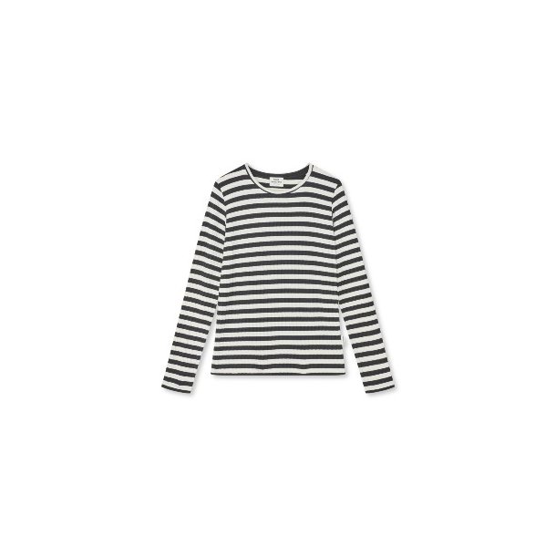 MADS N�RGAARD Black Vanilla Stripe Bluse