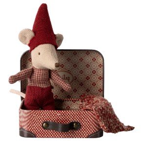 MAILEG Baby Christmas Mouse In Suitcase