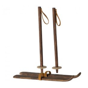 MAILEG Big Sister And Big Brother Ski And Poles Set