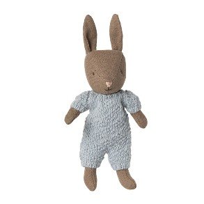 MAILEG Brown Blue Knitted Micro Rabbit