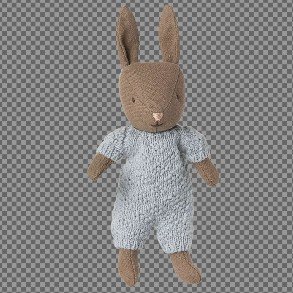 MAILEG Brown Blue Knitted Micro Rabbit