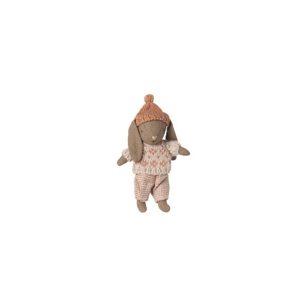 MAILEG Brown Rose Winter Micro Bunny