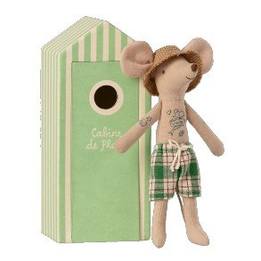 MAILEG Cabine De Plage Dad Mouse